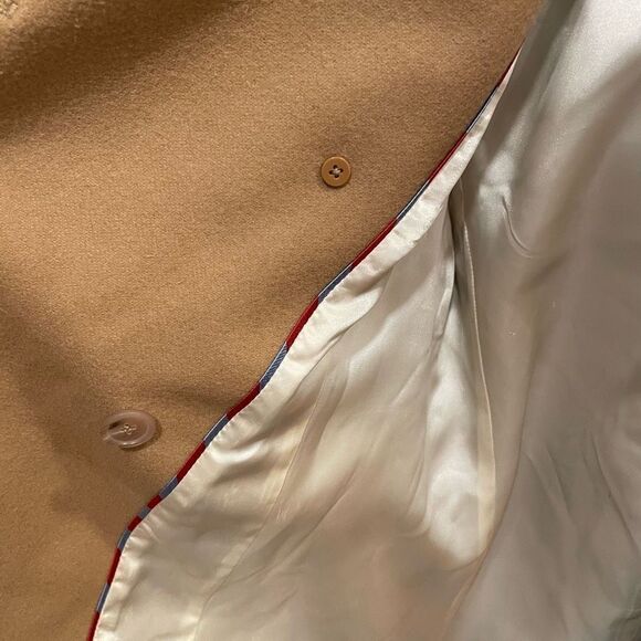 J Crew Peacoat Womens S Double Breasted Camel  Military Strucured Gorpcore - Picture 6 of 9